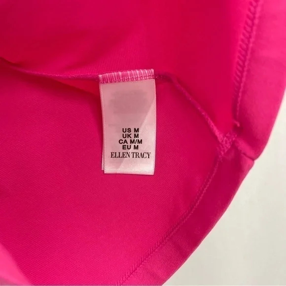ELLEN Tracy sleeveless top top V neck hot pink size M - Picture 11 of 16